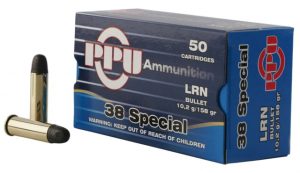 .38 Special Ammunition (PPU) 158 grain 50 Rounds