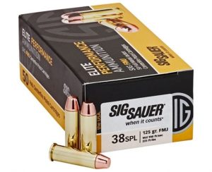 .38 Special Ammunition (Sig Sauer) 124 grain 50 Rounds