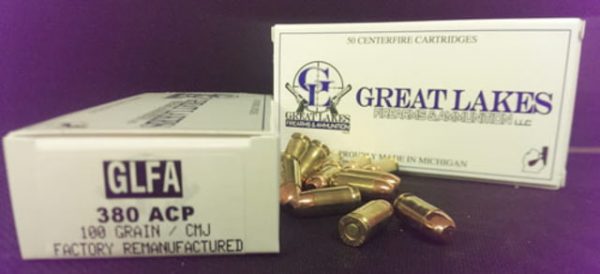 .380 ACP Ammunition (GLFA) 100 grain 50 Rounds