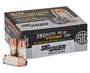 .380 ACP Ammunition (Sig Sauer) 90 grain 20 Rounds