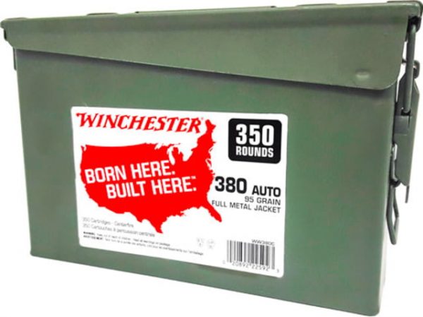.380 ACP Ammunition (Winchester) 95 grain 350 Rounds