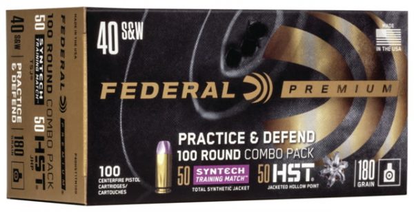 .40 S&W Ammunition (Federal Premium) 180 grain 100 Rounds