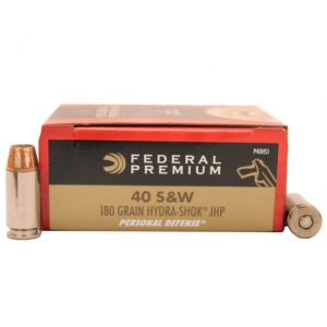 .40 S&W Ammunition (Federal Premium) 180 grain 20 Rounds
