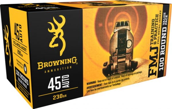 .45 ACP Ammunition (Browning) 230 grain 100 Rounds