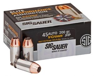 .45 ACP Ammunition (Sig Sauer) 200 grain 20 Rounds