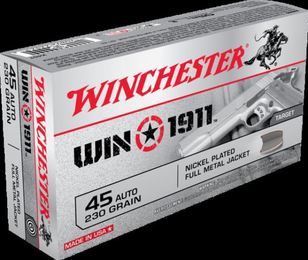 .45 ACP Ammunition (Winchester) 230 grain 50 Rounds