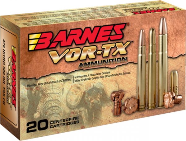 .458 Winchester Magnum Ammunition (Barnes) 450 grain 20 Rounds