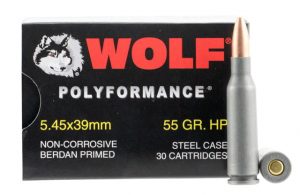 5.45x39mm Ammunition (Wolf Ammo) 55 grain 1125 Rounds
