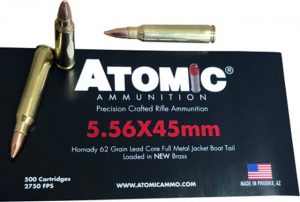 5.56x45mm NATO Ammunition (Atomic Ammunition) 62 grain 500 Rounds