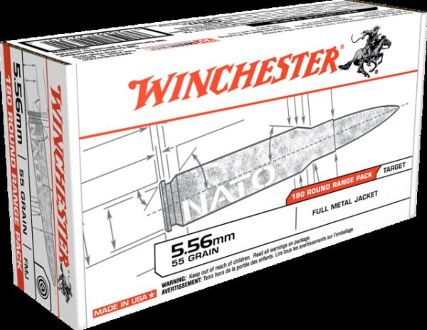 5.56x45mm NATO Ammunition (Winchester) 55 grain 180 Rounds