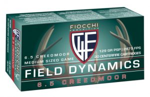 6.5mm Creedmoor Ammunition (Fiocchi) 129 grain 20 Rounds