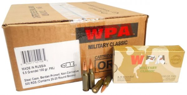 6.5mm Grendel Ammunition (Wolf Ammo) 100 grain 500 Rounds