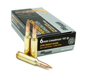 6mm Creedmoor Ammunition (Sig Sauer) 107 grain 20 Rounds