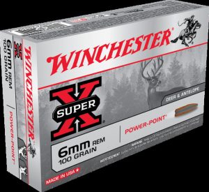 6mm Remington Ammunition (Winchester) 100 grain 20 Rounds