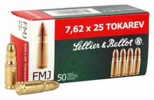 7.62x25mm Tokarev Ammunition (Sellier & Bellot) 85 grain 50 Rounds