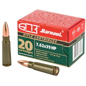 7.62x39mm Ammunition (BarnauL) 123 grain 20 Rounds