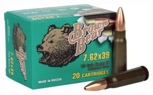 7.62x39mm Ammunition (Brown Bear) 123 grain 500 Rounds