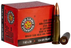 7.62x39mm Ammunition (Red Army Standard) 124 grain 1000 Rounds