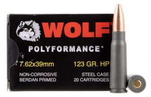 7.62x39mm Ammunition (Wolf Ammo) 123 grain 1000 Rounds
