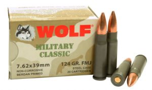 7.62x39mm Ammunition (Wolf Ammo) 124 grain 1000 Rounds