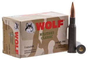 7.62x54mm Russ Ammunition (Wolf Ammo) 148 grain 500 Rounds
