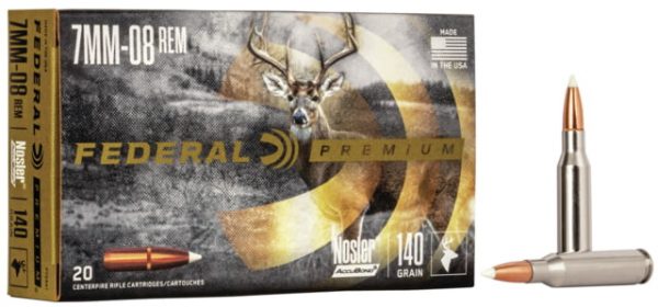 7mm-08 Remington Ammunition (Federal Premium) 140 grain 20 Rounds