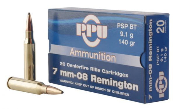 7mm-08 Remington Ammunition (PPU) 140 grain 20 Rounds