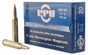 7mm Remington Magnum Ammunition (PPU) 140 grain 20 Rounds