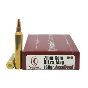 7mm Remington Ultra Magnum Ammunition (Nosler) 160 grain 20 Rounds