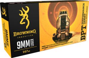 9mm Luger Ammunition (Browning) 147 grain 50 Rounds