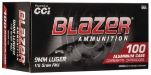 9mm Luger Ammunition (CCI Ammunition) 115 grain 100 Rounds