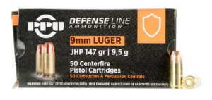 9mm Luger Ammunition (PPU) 147 grain 50 Rounds