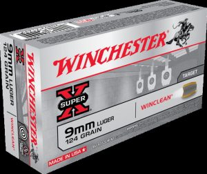 9mm Luger Ammunition (Winchester) 124 grain 50 Rounds