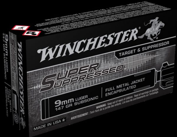 9mm Luger Ammunition (Winchester) 147 grain 50 Rounds
