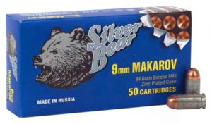9x18mm Makarov Ammunition (Bear Ammunition) 94 grain 50 Rounds