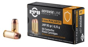 9x18mm Makarov Ammunition (PPU) 93 grain 50 Rounds