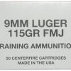 9x19mm Parabellum Ammunition (CCI Ammunition) 115 grain 50 Rounds